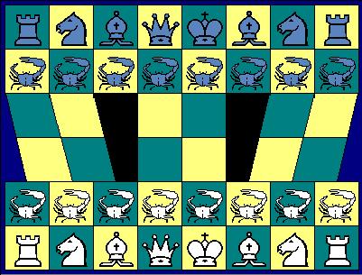 Mini Slanted Escalator Chess starting positions