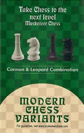 Musketeer Chess Variant Kit - Cannon & Leopard - Black & White