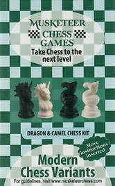 Musketeer Chess Variant Kit - Dragon & Camel - Black & White