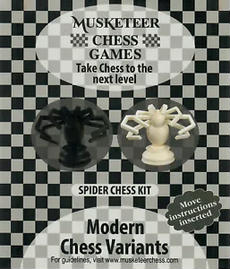 Musketeer Chess Variant Kit - Spider - Black & White