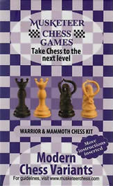 Musketeer Chess Variant Kit - Warrior & Mammoth - Black & Natural