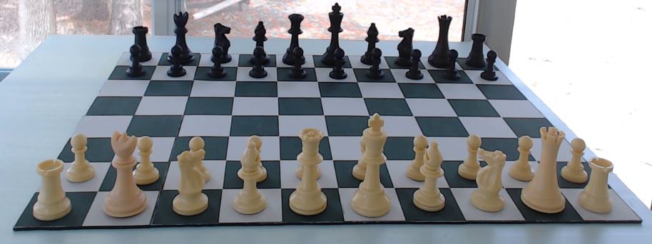 Photo of Carrera's Chess with natural and black colored Camaratta and Chess pieces