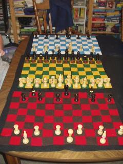Figure 2. The Dragonchess boards fully set up