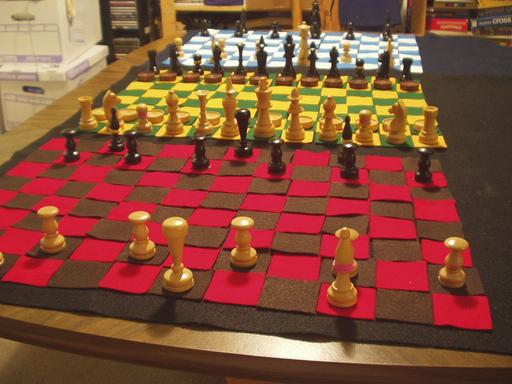 Figure 3. The Dragonchess board setup as seen from the Underworld