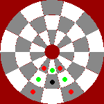 Movement of a pawn on central radius