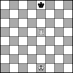 Diagram showing the Black King in check.