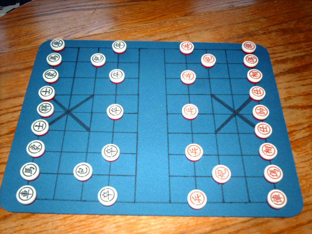 Pieces on mat board