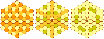 Properties of the hexagonal tesselation.
